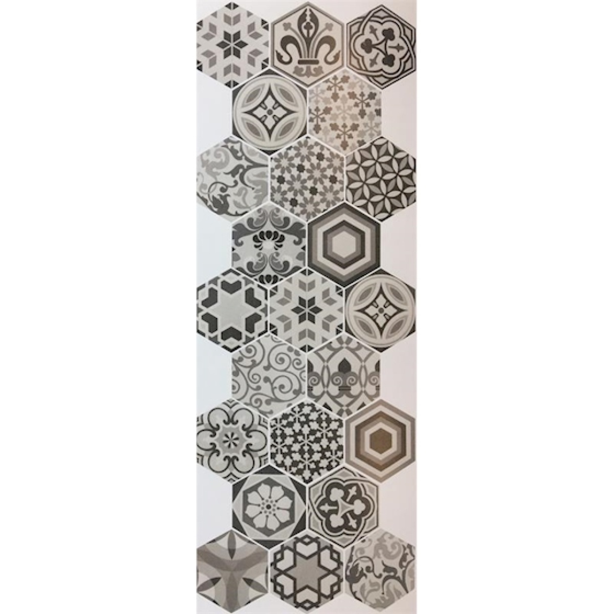 hexagon multicolor zwart