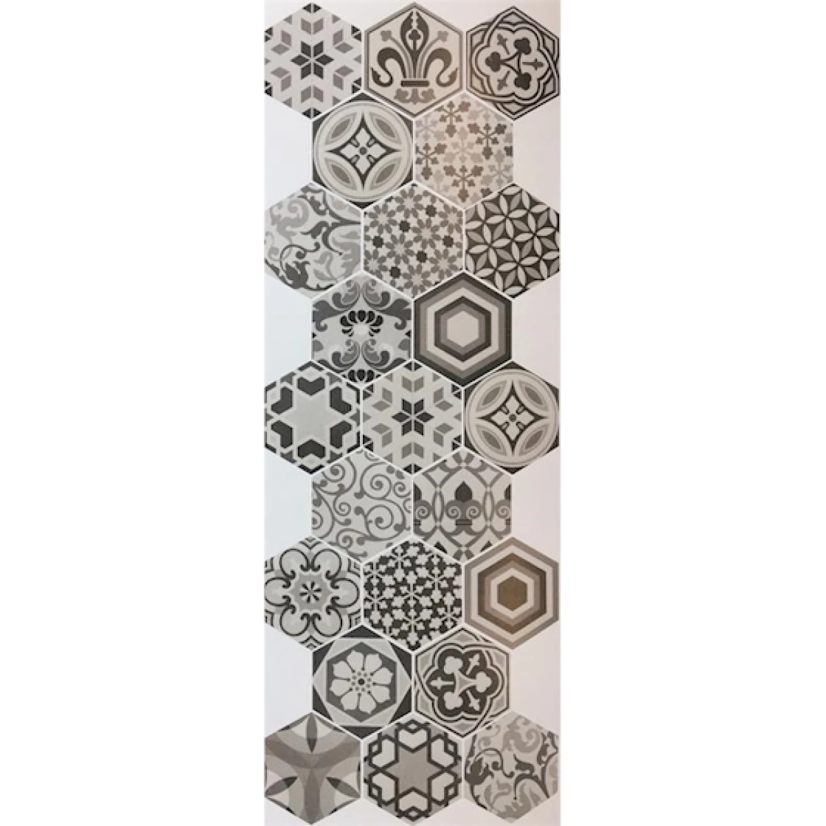 hexagon multicolor zwart