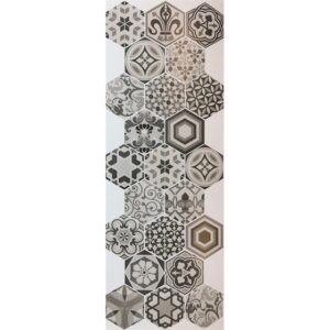 hexagon multicolor zwart