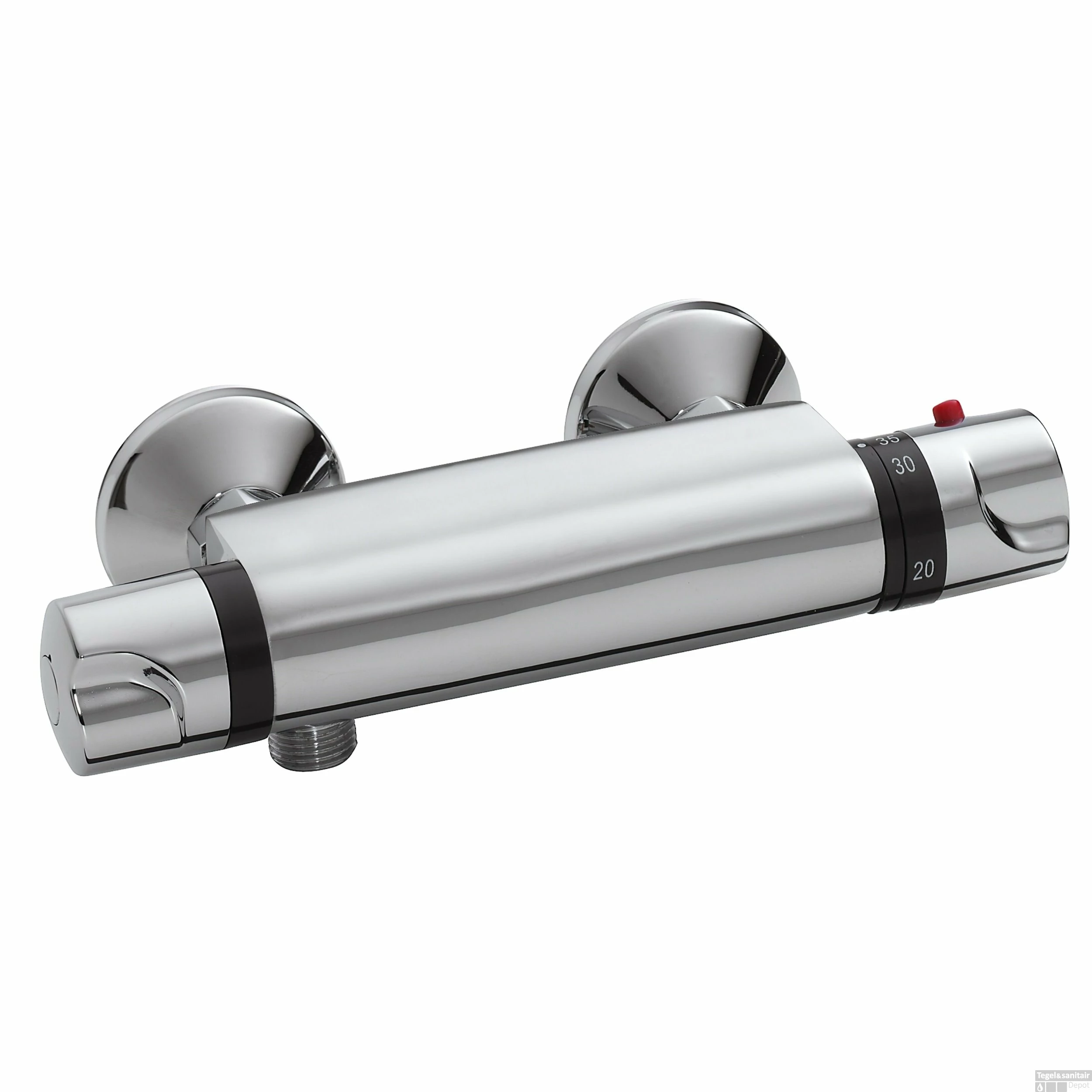 uni.jpg Wiesbaden Universal therm. douchemengkraan chroom 12 cm - Afbeelding 1