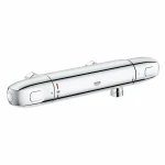 Grohe Grohtherm 1000 New douchekraan thermostatisch zonder koppelingen zonder omstel HOH=12cm ecojoy en volumegreep met ecobutton chroom